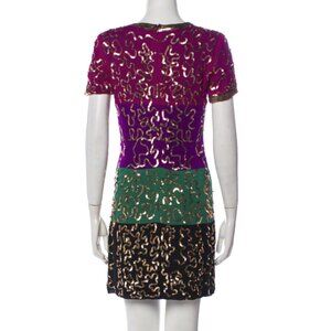 Vintage Shift Dress with Sequin Embellishments